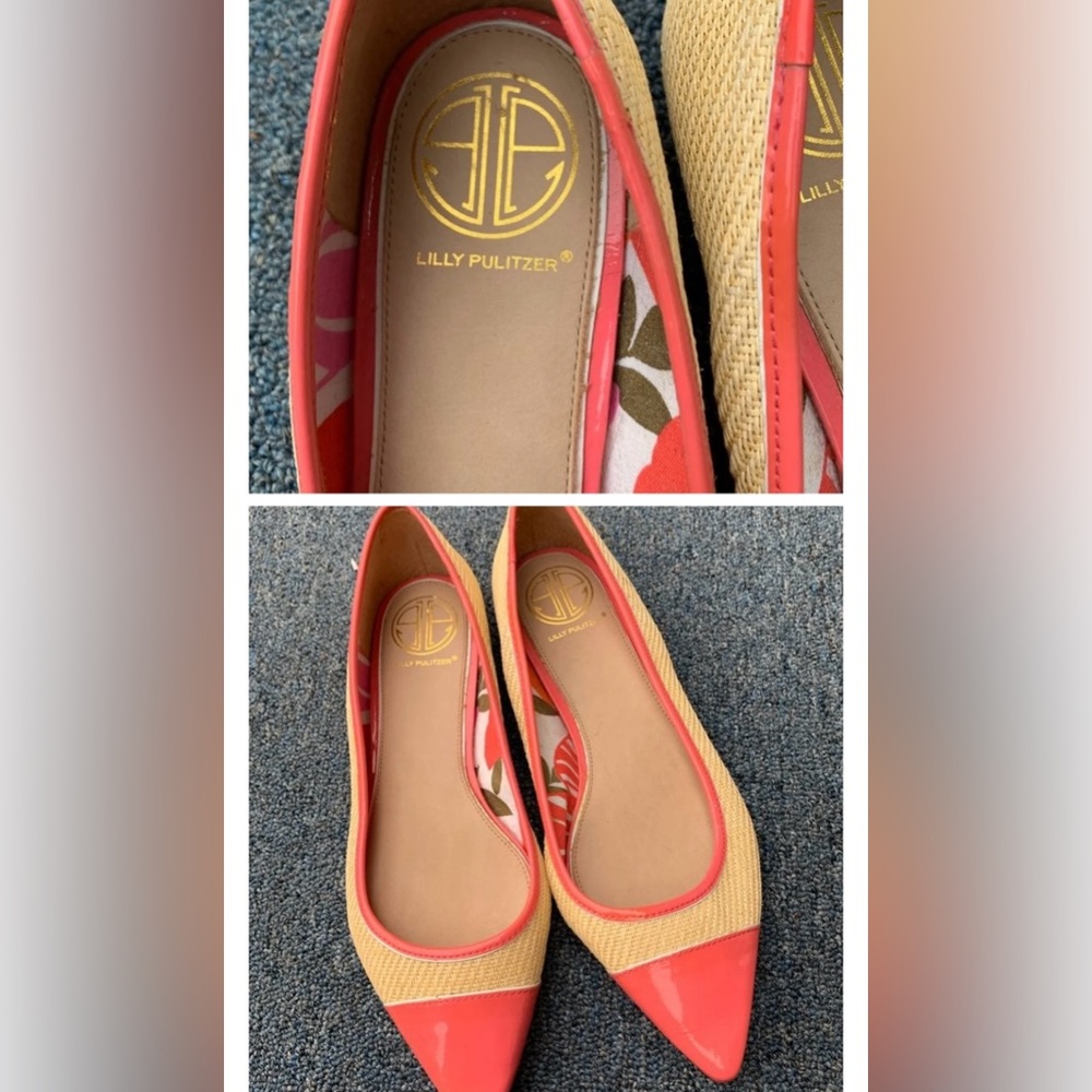 Lilly Pulitzer ballet flats that have been hardly worn